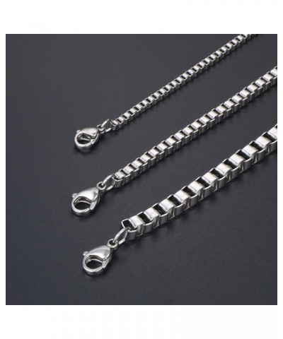 Chain Necklaces for Women Goth, Stainless Steel Necklace Vintage 20-36 Inch Box Chain Necklace and Unqiue Design 32.0 Inches ...