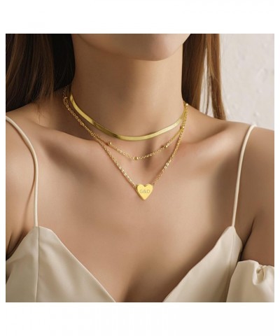 Dainty Y Necklace For Women, Gold Layered Choker Lariat Necklace, Looped Long Lariat Y Bar/Lock/Peal/Star/Rose Chain Personal...