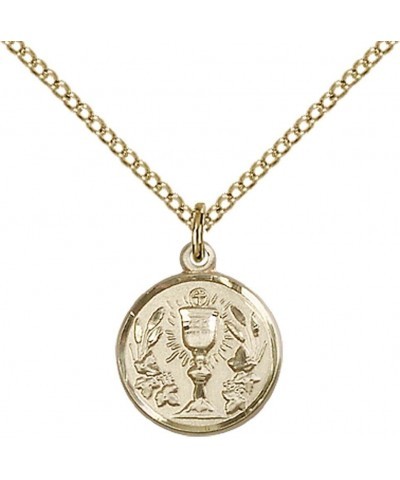 14kt Gold Filled Communion Chalice Pendant with 18" Gold Filled Lite Curb Chain. $46.06 Necklaces