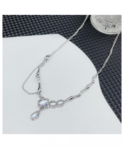 Irregular Zircon Splice Necklace Collar Chain Hip Hop High Grade Fashion Women Girl 17.7 Inch $7.79 Necklaces