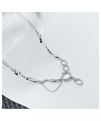 Irregular Zircon Splice Necklace Collar Chain Hip Hop High Grade Fashion Women Girl 17.7 Inch $7.79 Necklaces