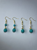 Elegant Natural Turquoise Earrings(Blue+White)