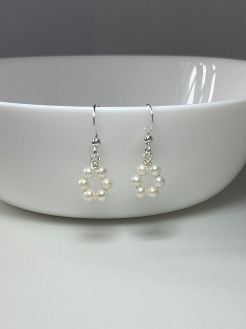 Handmade Elegant Freshwater Pearl Loop Earrings