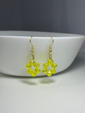 Handmade Yellow Floral Crystal Drops