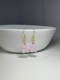 Pink Crystal Flower Drops