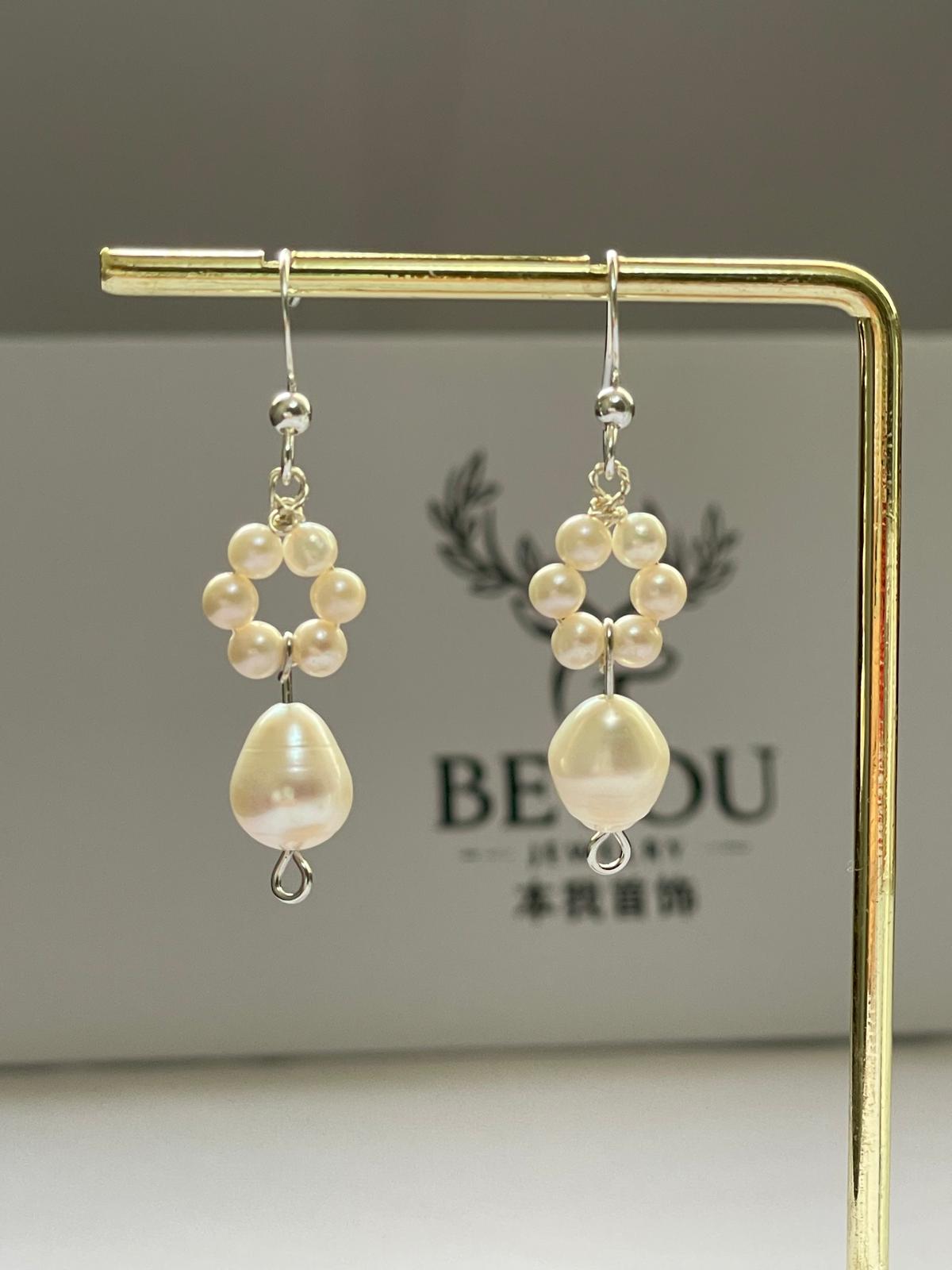 Pearl Bloom Drop Earrings