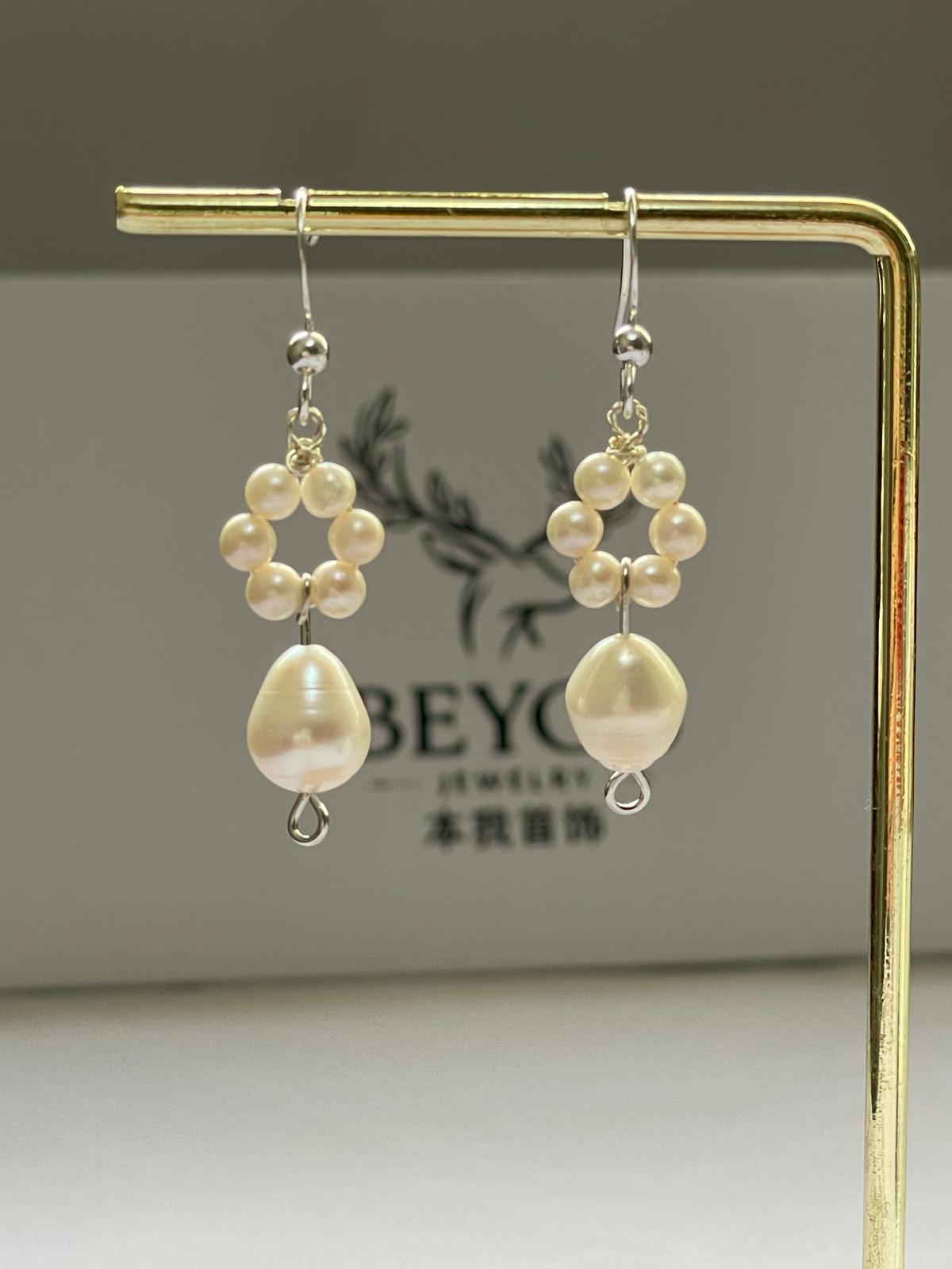 Pearl Bloom Drop Earrings