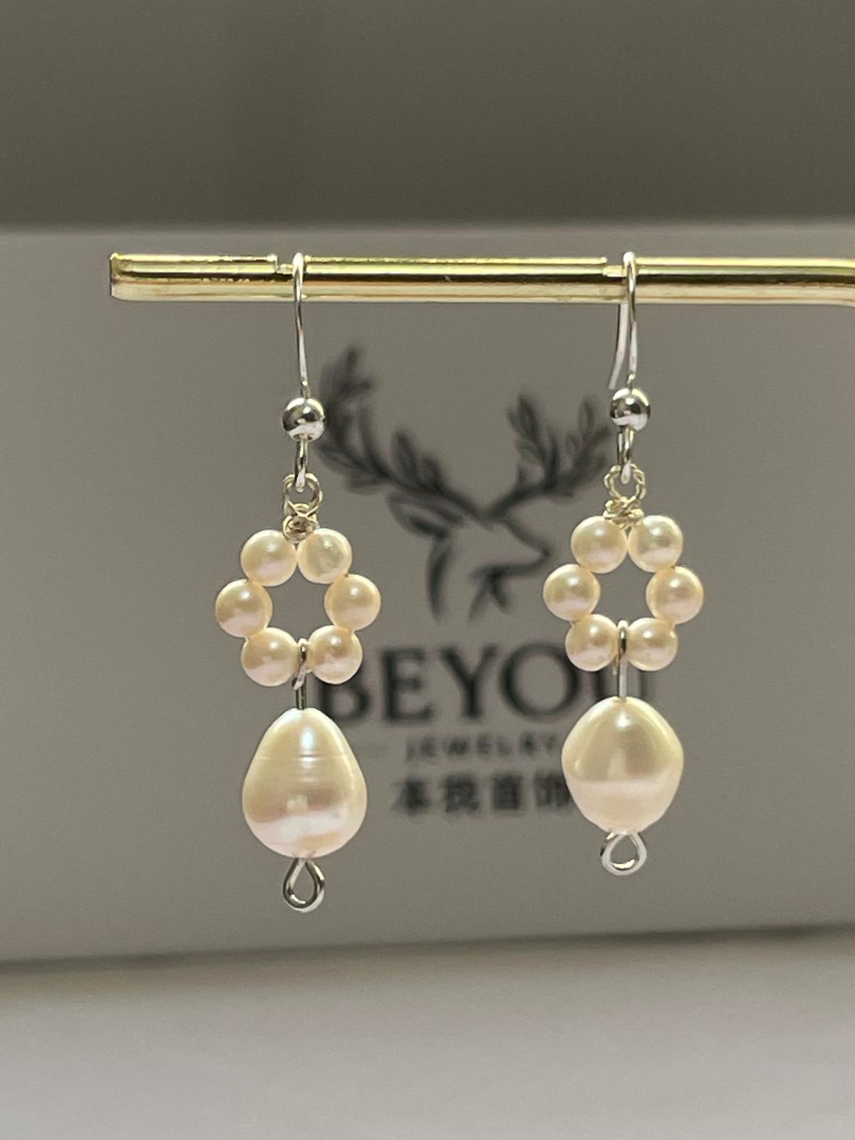 Pearl Bloom Drop Earrings