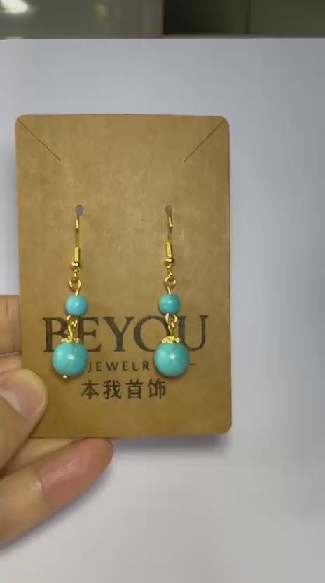 Elegant Natural Turquoise Earrings(All Blue)
